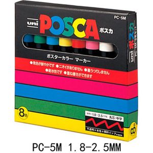 Uni Posca Marker Pen PC-1M PC-3M PC-5M Set Pop Poster Reclame Verf Pen Comic Schilderen Ronde Hoofd Briefpapier Caneta Posca