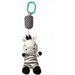 Cartoon Leuke Zwart Wit Zebra Baby Rammelaar Speelgoed Dieren Bed Bell And Wandelwagen Hangen Boutique Auto Opknoping