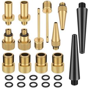 24 Stks/set Fiets Valve Adapter Sv Av Dv Fiets Pomp Converter Connector Luchtpomp Adapter Valve Ball Fietsbanden Gas nozzle Buis