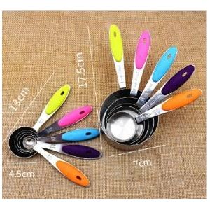 5Pcs/10 Maatbekers Lepels Set Tafel Lepel 18/8 Roestvrij Staal Thuis Keuken Gadget Tool Gebruiksvoorwerpen Voor Koken bakken Nr 001