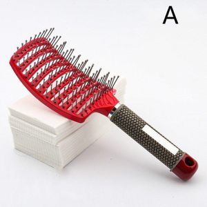 Haar Borstel Hoofdhuid Massage Kam Haarborstel Varkenshaar En Nylon Vrouwen Nat Krullend Ontwarren Haar Borstel Voor Salon Kappers Styling Tools