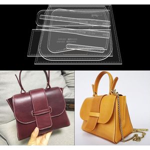 Acryl Clear Template Handwerk Set Diy Craft Voor Lederen Dames Handtas Schoudertas Messenger Bag Patroon