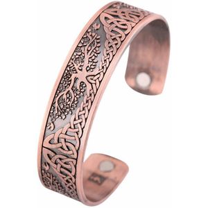 Ainian Vintage Boom Van Het Leven Armband Viking Bangle Rvs Zinklegering Magnetische Armbanden Sieraden Cadeau Voor Mannen Vrouwen