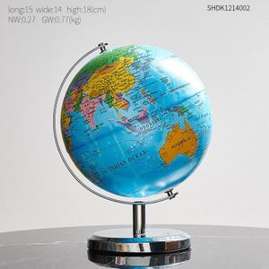 Plastic Educatief-Speelgoed Home Decoratie Moderne Kantoor-Gadgets Led-Licht Miniaturen Geografie Wereld-Aarde-Globe verjaardag Jongen