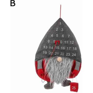 1Pc Calendrier Avent Kerst Advent Kalender Bos Oude Man Doek Kalender Opknoping Hanger Kerst Decor Calendrier Avent