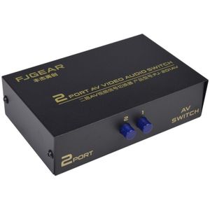2 Port Av Rca Switch 2 In 1 Out Composiet Video L/R Selector Box Voor Dvd-speler
