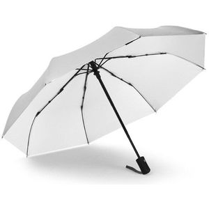 Parasol Regen Vrouwen Titanium Zilver Super Anti UV Automatische Paraplu Drie opvouwbare Parasol Voor Man Parasol UPF50 +
