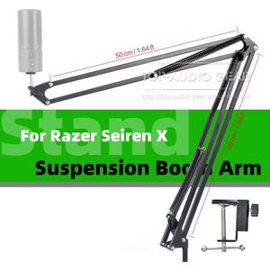 Extra Lange Schorsing Tafelblad Cantilever Microfoonstandaard Mic Schaar Boom Arm Voor Razer Seiren X Elite Desktop Klem Mount