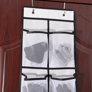 12 Grote Witte Mesh Zakken Opknoping Schoen Organisator Rack Netjes Opknoping Zakken Muur Zak Thuis Kamer Schoenen Slippers Opbergdoos levert