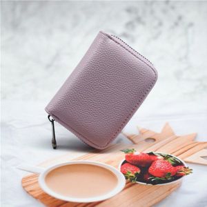 Vrouwen/Mannen Visitekaarthouder Wallet Case Pu Leer Rood/Zwart/Koffie/Blauw/Paars Voorkomen rfid Credit Card Holder Case Bag