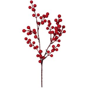 Gesimuleerde Rode Bessen Stengels Tak Voor Bloemstukken Sfeer Layout Kerstboom Ornamenten Wedding Party Decor Festiv