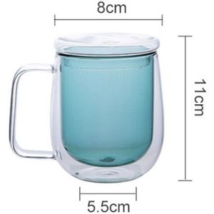 Nordic Stijl Hittebestendige Double Wall Thee Glazen Beker Bier Koffie Cup Set Gezonde Drank Glazen Transparante Drinken