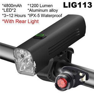 Newboler Fiets Licht 1000 Lumen 4800Mah Fiets Koplamp Waterdichte Zaklamp Stuur Usb Opladen Mtb Racefiets Fietsen Lamp