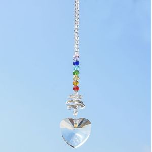 Suncatcher Hart Opknoping Raam Kristal Ornamenten Kroonluchter Accessoires Regenboog Kleurrijke Tuin Decoratie Outdoor Diy Chakra