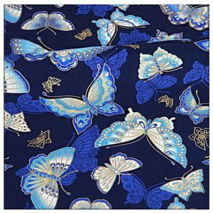 Katoen bronzing en wind stof Japanse kimono handgemaakte doek vlinder print kleding knuffel kussensloop gordijn tafelkleed stof