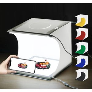 Puluz Mini Studio Tent Box Kits Met Led Fotografie Shadowless Licht Lamp Panel Pad Foto Schieten Studio Box