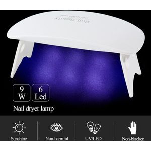 9W Draagbare Mini Nail Lamp Droger Uv Led Lamp Voor Manicure Zonlicht Curing Alle Gel Polish Usb Snelle Droge nail Art Apparatuur LA1016