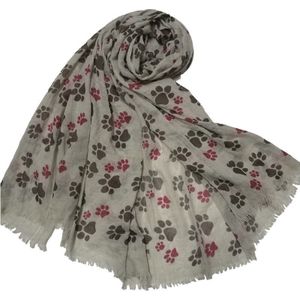 6 kleuren Lente Zomer Hond Paw Sjaal Leuke Dier Voet Printing Shawl Wrap Animal Paw Stola Voor Huisdier Winkel YR002