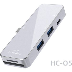 6in1 3in1 Usb Type C Hub Adapter Voor Macbook Pro Air Allloptop 4K USB-C Naar Hdmi, usb 3.0 Poorten, Tf Sd Kaartlezer, Pd Snel Opladen