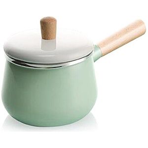 Emaille Soeppan Mini Melk Pot Steelpan Non-stick Koken Pan Met Deksel Keuken Kookgerei Voor Inductie Kookplaat Gas fornuis Kookpan