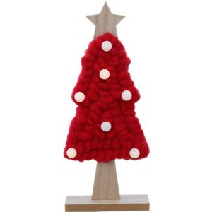 Creatieve Kerst Decoratie Wolvilt Hout Gloeiende Kerstboom Licht Decor Kerst Decoratie Voor Thuis Fw22