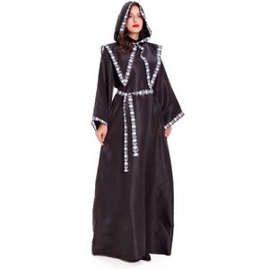 Gedrukt Skelet Heks Kostuums Zwarte Vrouwen Vampire Cosplay Kostuums Voor Halloween Party Fancy Dress Volwassen Rol Spelen