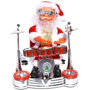 Elektrische Kerstman Blazen Saxofoon Pop Stage Drummen Muziek Oude Man Kinderen Speelgoed Kerstcadeau