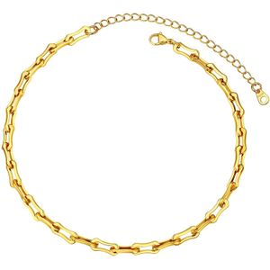 Mode Chunky Kettingen Voor Vrouwen Rvs Choker Schakelkettingen Voor Goud/Zilver/Rose Goud Kleur Breedte 5.5mm