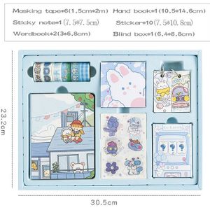 Kawaii Hand Boek Set Meisje Hart Leuke Ins Wind Hand Boek Tool Materiaal Volledige Set Geschenkdoos Sticker Sets