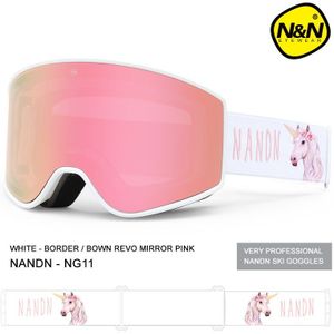Nandn Skibril Dubbele Lagen UV400 Anti-Fog Grote Ski Masker Bril Skiën Mannen Vrouwen Sneeuw Snowboard Goggles