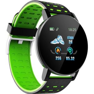 119 Plus Smart Armband Hartslag Smart Horloge Ronde Mannen Vrouwen Polsband Sport Horloges Band Waterdichte Smartwatch Voor Android Ios