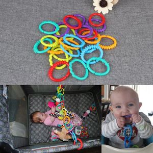 24 stks Baby Tandjes Ring Kleurrijke Regenboog Ringen Wandelwagen Decoratie Speelgoed Babyverzorging