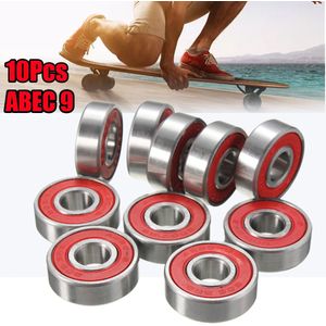 10x ABEC-9 608 2RS Inline Roller Skate Wiellager Anti-Roest Skateboard Wiellager Rode Verzegelde 8X22X7Mm As