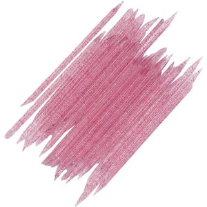 100Pcs Crystal Sticks Nail Art Herbruikbare Double End Stok Pusher Cuticle Verwijder Tool Vorken Voor Nagels Manicure Gereedschap