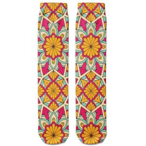 Creatieve Abstracte 3D Mandala Sokken Grappige Kawaii Vrouw Katoenen Sokken Unisex Cartoon Compressie Sokken Voor Socke