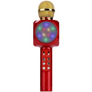 Karaoke Microfoon Draagbare Draadloze Bluetooth Speaker Ingebouwde Led-verlichting Fm Radio Handheld Gloeiende Karaoke Mic Kinderen Muziek Speelgoed