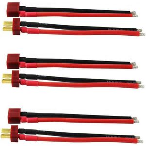1 Stuks Deans Stijl T Plug Man Vrouw Connector Silicone Draad Met 10 Cm 16AWG