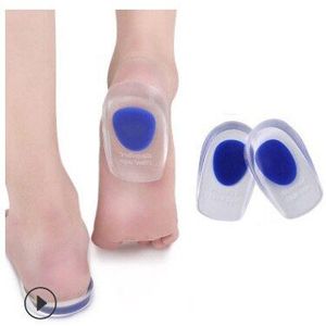 1 Paar Zachte Siliconen Gel Inlegzolen Voor Hielspoor Pijn Voet Kussen Voet Massager Care Half Hak Binnenzool Pad Hoogte verhogen