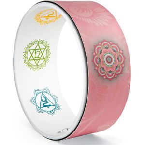 Pu Yoga Wiel Kleurendruk Open Back Buigen Artefact Professionele Beginner Kachelpijp Yoga Pilates Ring Cirkel Hulpgereedschap