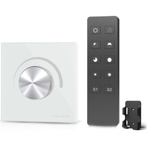 AC Triac LED Dimmer 220 V 110 V Draadloze RF Roterende Glas Panel Dimmer Met 2.4G Afstandsbediening voor enkele Kleur LED Lamp Lampen