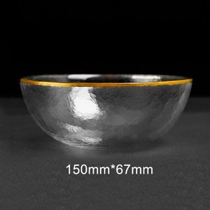 Luxe Gouden Inlay Servies Plaat Serveerschaal Transparant Glas Plaat Slakom Dessert Bead Wedding Plaat Decor Servies