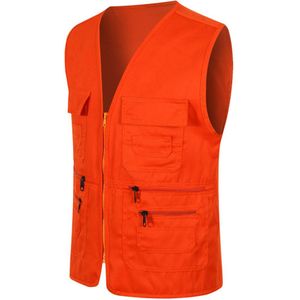 Unisex Multi-Pocket Effen Kleur Vest Werk Vissen Fotografie Vest Jas Geweldig Voor Outdoor Activiteiten Perfect Xmas