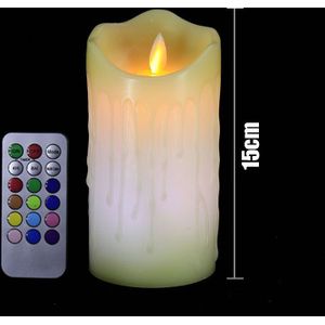 Afstandsbediening Kleurverandering LED Wax Kaarsen Vlamloze Ademen fonkelende Kaars Night Lights Wedding Party Velas Decoratie