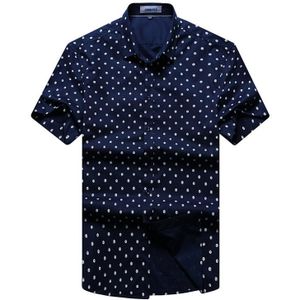 Plus size 10XL 8xl 6XL 5XL 4XL Korte Mouw Shirt Mannen Zomer Casual Stipdruk Sociale Jurk Shirts Mannelijke Camisas