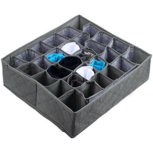 Ondergoed Sokken Opbergdoos 30 Cellen Houtskool Bamboe Stropdassen Sokken Drawer Closet Organizer Storage Box Ящик Для Хранения