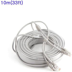 10M/33ft Ethernet Kabel RJ45 + Dc Power CAT5/CAT-5e Cctv Netwerk Kabel Lan Kabel Cctv Accessoires voor Ip Camera Nvr Systeem
