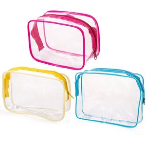 Waterdichte Transparante PVC Cosmetische Tas Reizen Vrouwen Make-Up Case Rits Make-Up Beauty Wash Organisator Toilettas Tool Kits TSLM2