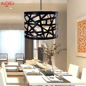 Creatieve zwart nest lampen moderne minimalistische restaurant eetkamer Kroonluchters verlichting bar persoonlijkheid lampen