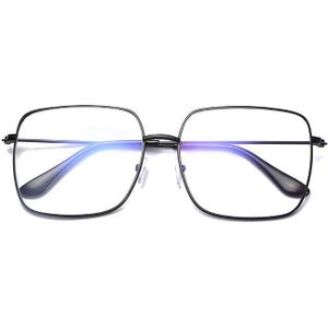 Grote Vierkante Vlakte Bril Metalen Transparante Vrouwen Brillen Frames Recept Optische Brilmonturen Anti Blauw Licht Bril