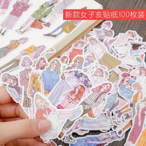 100 pcs leuke Mori Meisjes stickers handbook Stickers voor Notebook Planner DIY Craft Fotoalbums Sticker/Scrapbooking Stickers